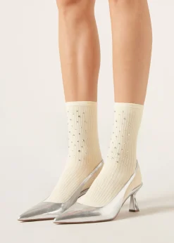 Calze a Costine con Strass