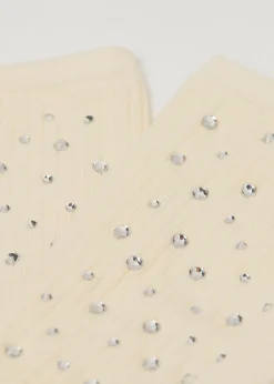 Calze a Costine con Strass
