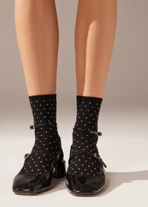 Calze Corte a Pois Glitter