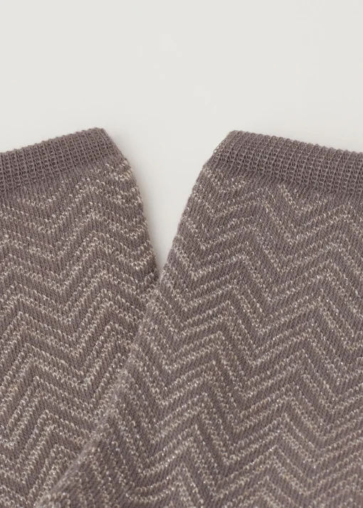 Calze Corte a Righe Chevron