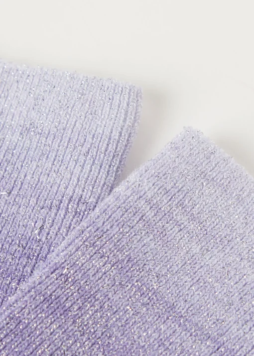 Calze Corte a Righe Sfumate e Glitter