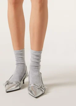 Calze Corte con Cashmere e Glitter