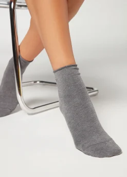 Calze Corte con Cashmere Senza Bordo
