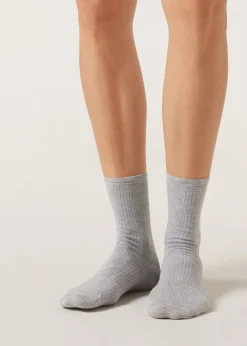 Calze Corte con Cashmere e Glitter