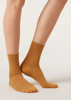 Calze Corte con Cashmere e Glitter