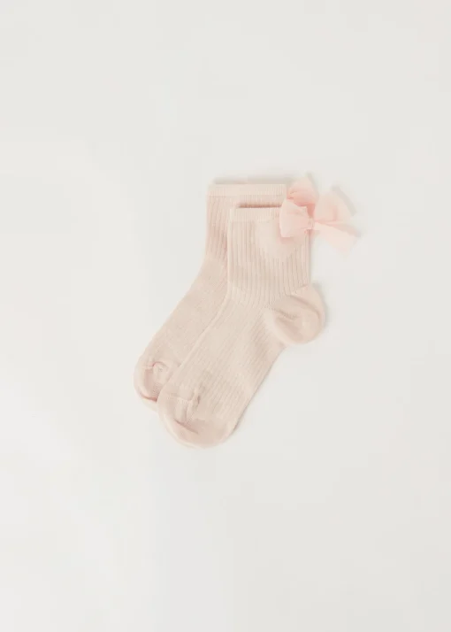 Calze Corte con Fiocco da Bambina