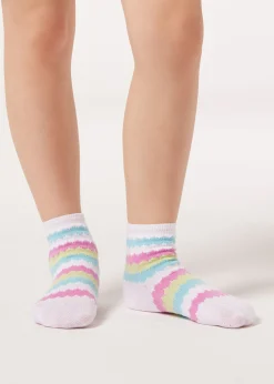 Calze Corte Lavorazione a Righe da Bambina