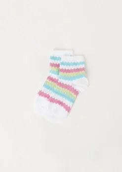 Calze Corte Lavorazione a Righe da Bambina