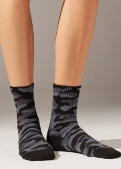 Calze Corte Sport Motivo Camouflage