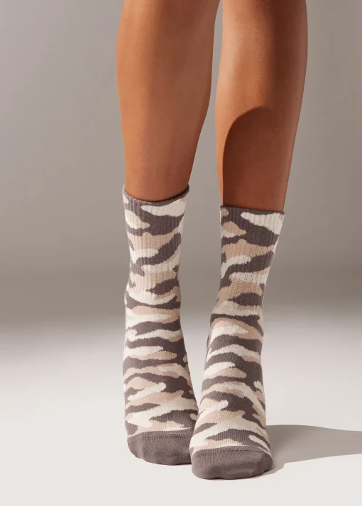 Calze Corte Sport Motivo Camouflage
