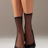 Calze Corte Velate con Strass