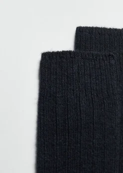 Calze Lunghe a Coste con Lana e Cashmere da Uomo