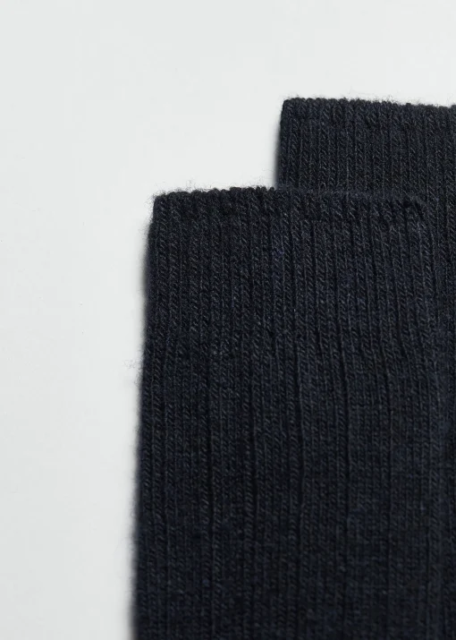 Calze Lunghe a Coste con Lana e Cashmere da Uomo