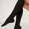Calze Lunghe a Costine con Lana e Cashmere da Donna