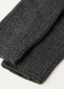 Calze Lunghe a Costine con Lana e Cashmere da Donna