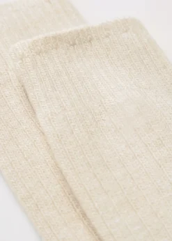 Calze Lunghe a Costine con Lana e Cashmere da Donna