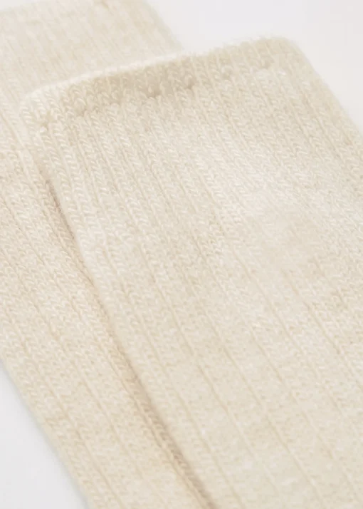 Calze Lunghe a Costine con Lana e Cashmere da Donna