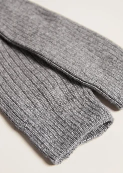 Calze Lunghe a Costine con Lana e Cashmere da Donna