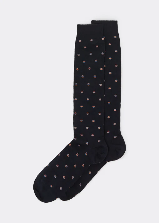Calze Lunghe a Pois da Uomo