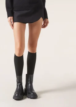 Calze Lunghe con Cashmere a Trecce