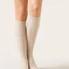 Calze Lunghe con Cashmere a Trecce