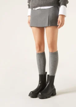 Calze Lunghe con Cashmere a Trecce