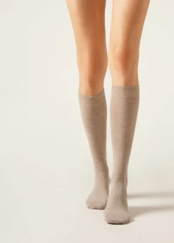 Calze Lunghe con Cashmere e Glitter
