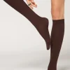 Calze Lunghe con Cashmere a Coste