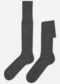 Calze Lunghe con Cashmere da Uomo