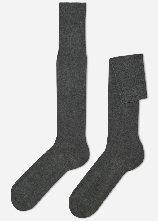 Calze Lunghe con Cashmere da Uomo