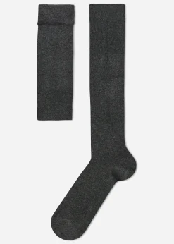 Calze Lunghe con Cashmere da Uomo