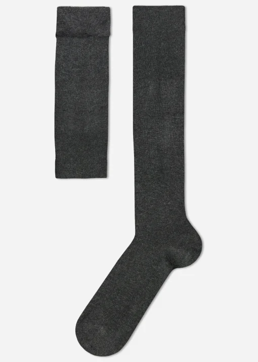 Calze Lunghe con Cashmere da Uomo