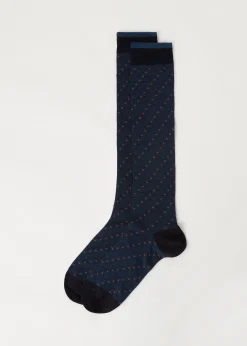 Calze Lunghe Jacquard a Rombi da Uomo