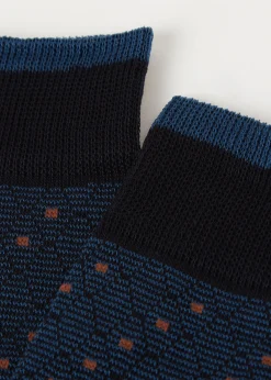 Calze Lunghe Jacquard a Rombi da Uomo