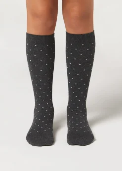 Calze Lunghe Pois Glitter Bambini