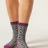 Calzini con Cashmere a Rombi