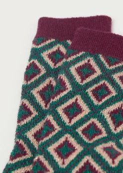 Calzini con Cashmere a Rombi