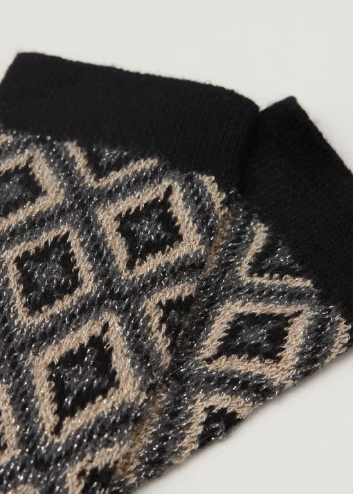 Calzini con Cashmere a Rombi