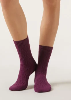 Calzini con Cashmere a Trecce