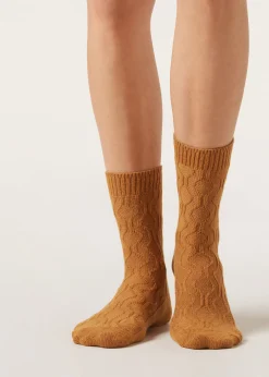 Calzini con Cashmere a Trecce