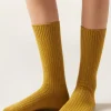 Calzini Corti a Coste con Lana e Cashmere