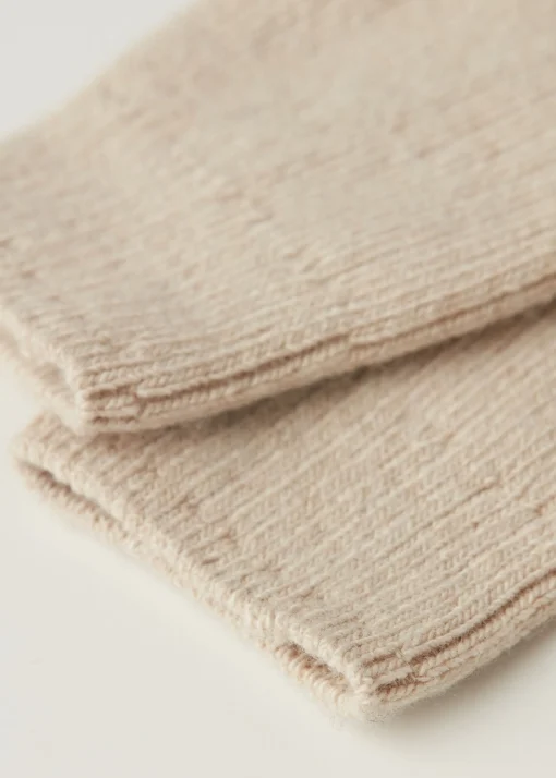 Calzini Corti a Coste con Lana e Cashmere