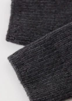 Calzini Corti a Coste con Lana e Cashmere