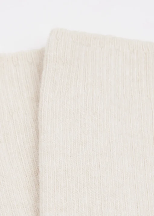Calzini Corti a Coste con Lana e Cashmere