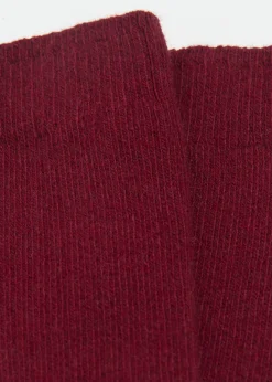 Calzini Corti a Coste con Lana e Cashmere
