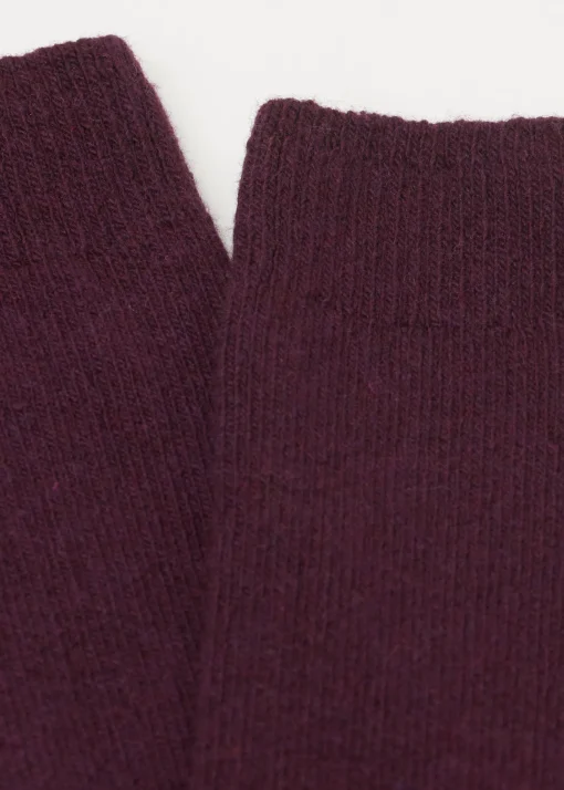 Calzini Corti a Coste con Lana e Cashmere