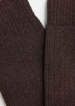 Calzini Corti a Coste con Lana e Cashmere