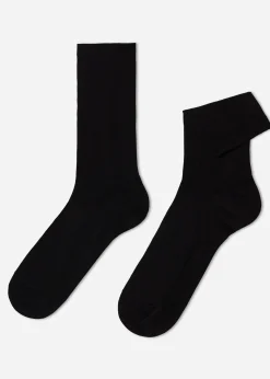 Calzini Corti Senza Bordo in Cotone da Uomo