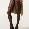 Collant 40 Denari in Tulle con Rose