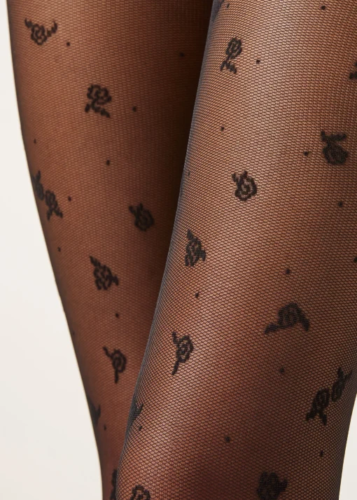 Collant 40 Denari in Tulle Roselline